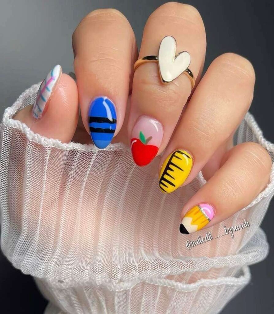 back to school nails 
