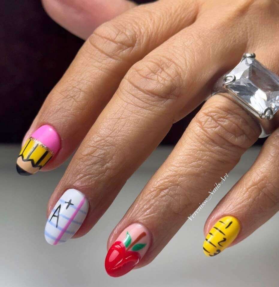 back to school nails 