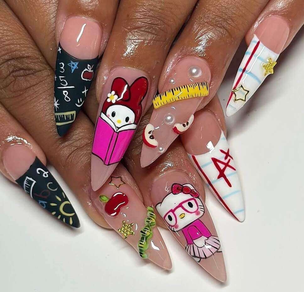 back to school nails 