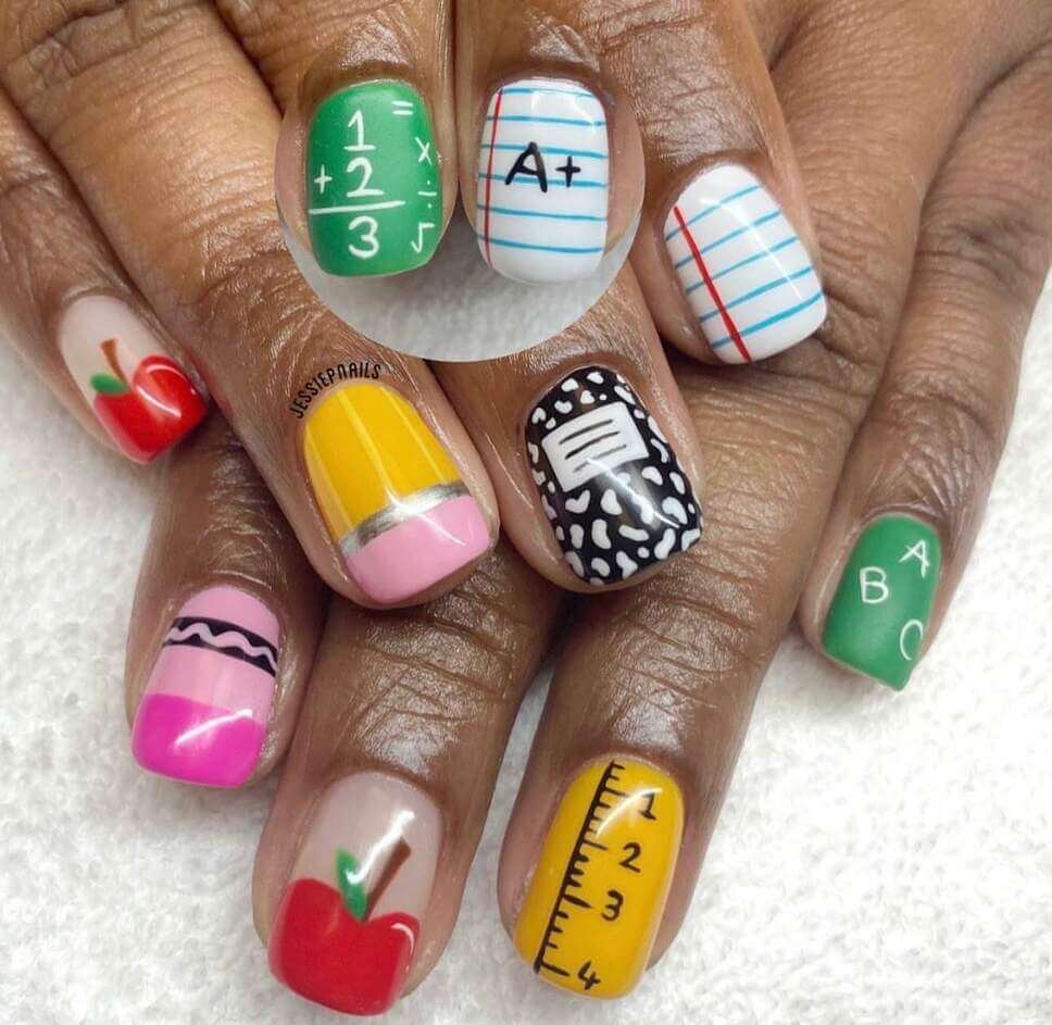 back to school nails 