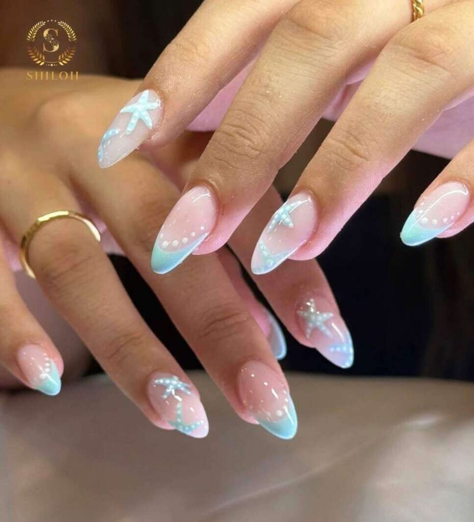 starfish coastal nails 