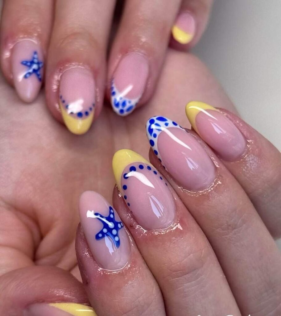 yellow coastal nails 