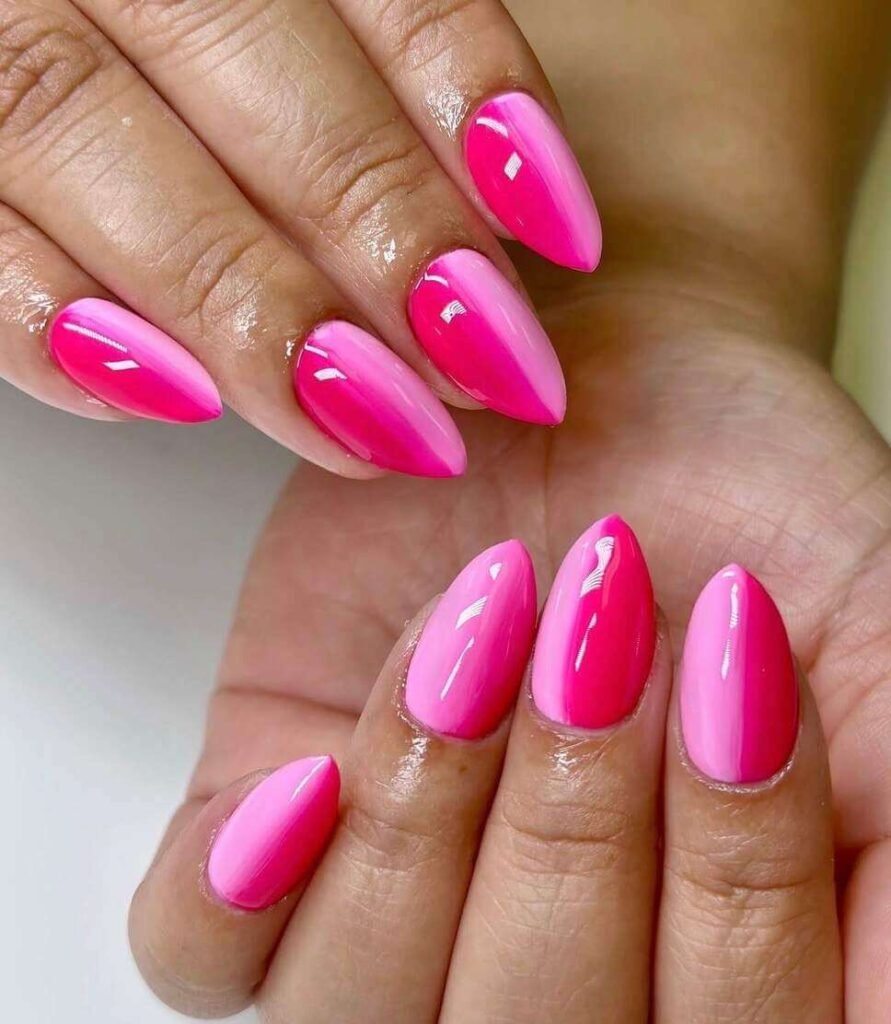 pink summer nails 