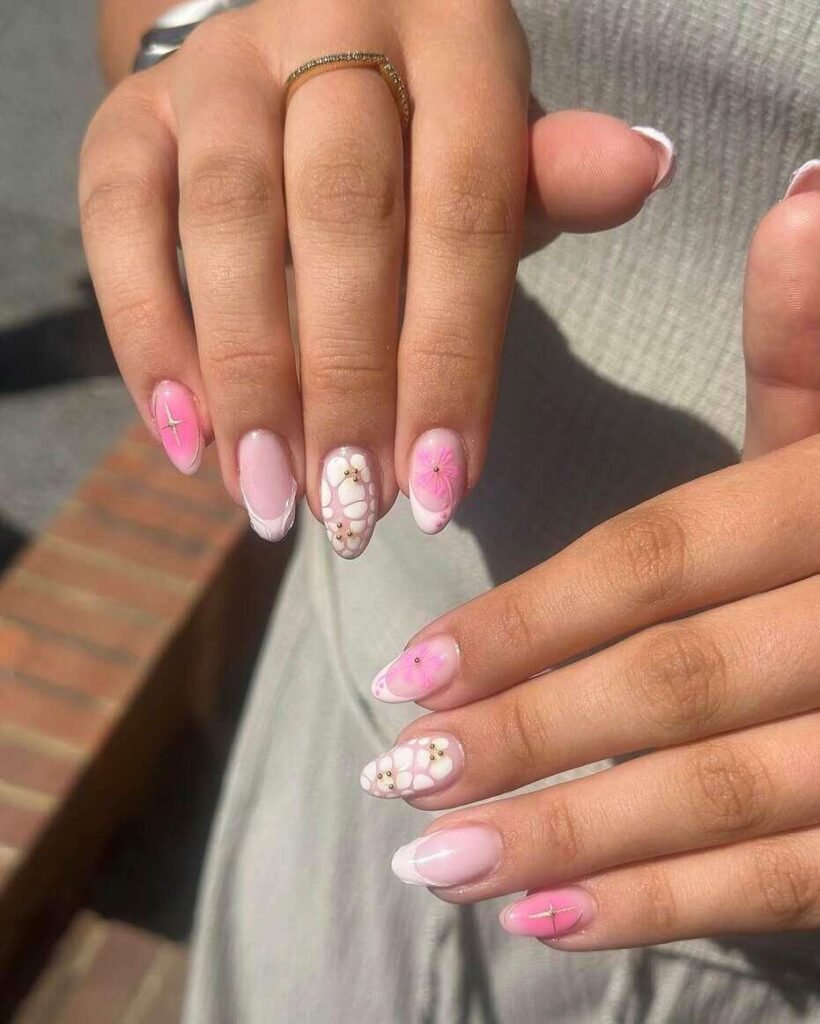pink summer nail ideas