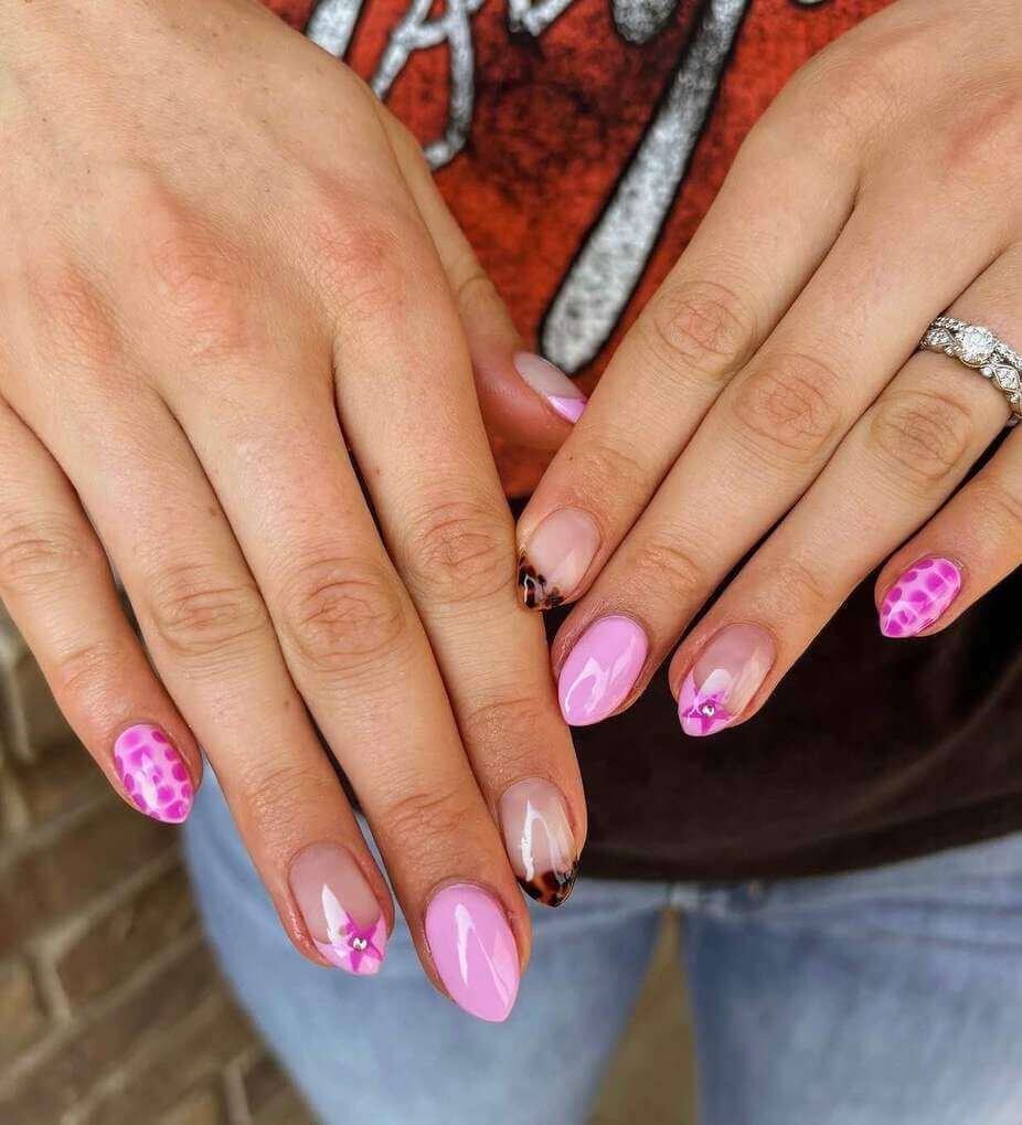 pink summer nails 