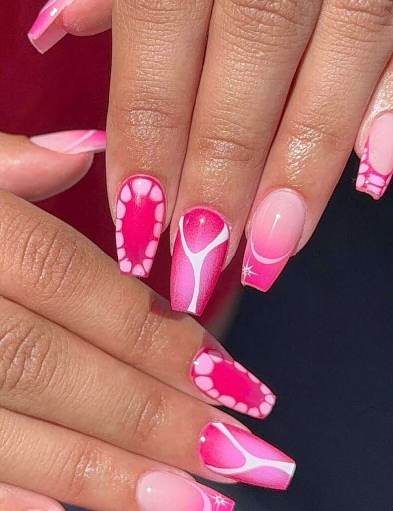 pink summer nails 