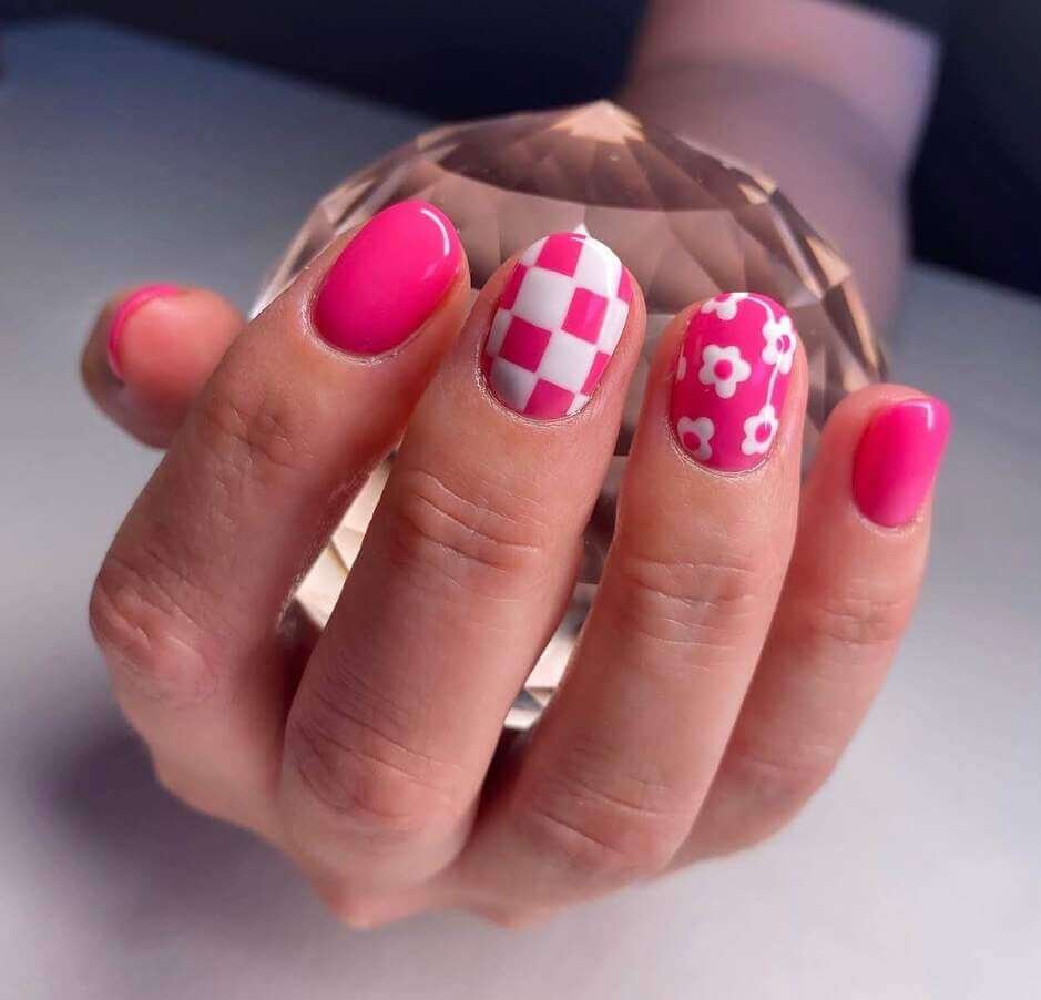 pink summer nails 