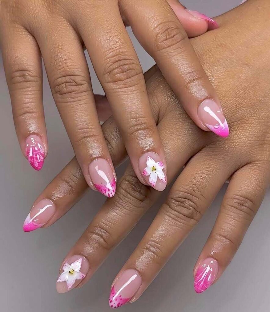 pink summer nails 