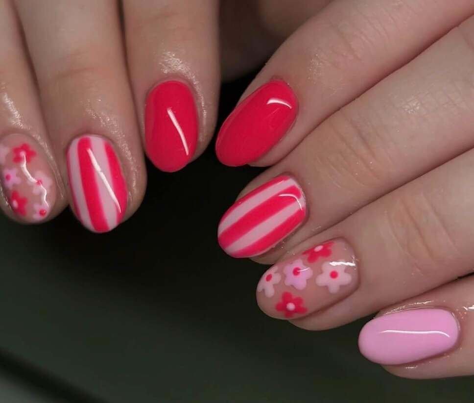 pink summer nails 
