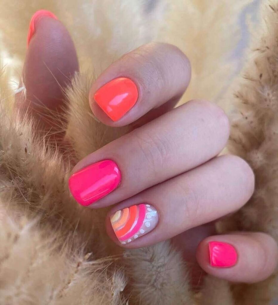 pink summer nails 