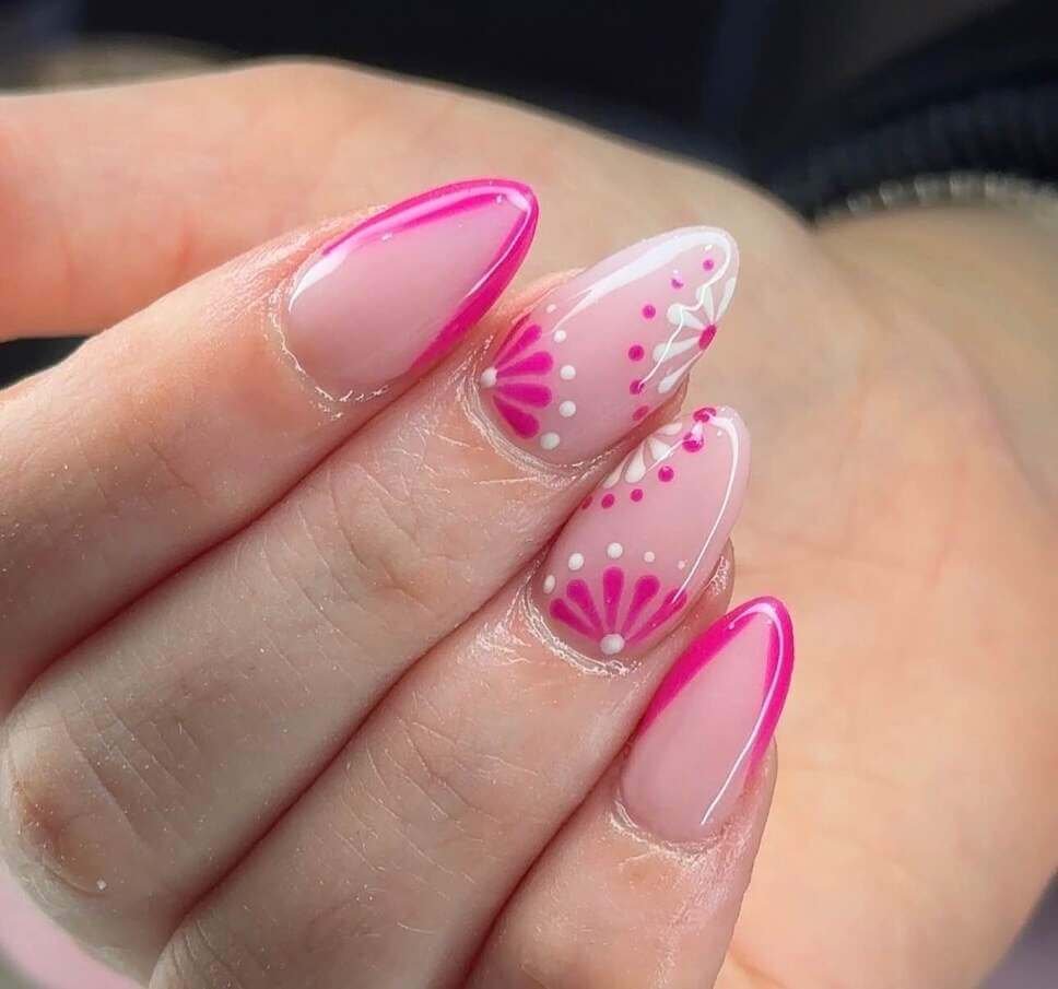 pink summer nails 