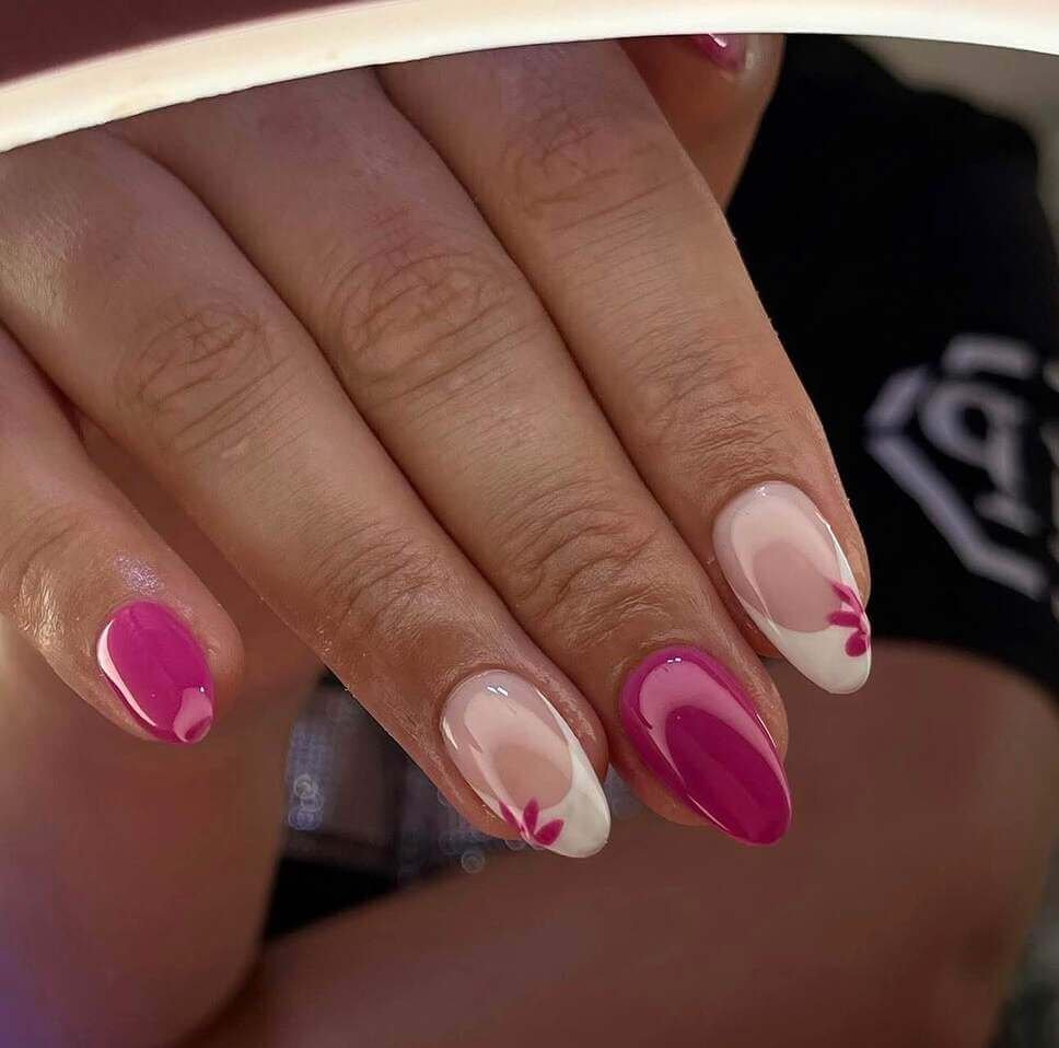 pink summer nails 