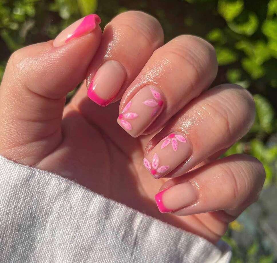 pink summer nails 