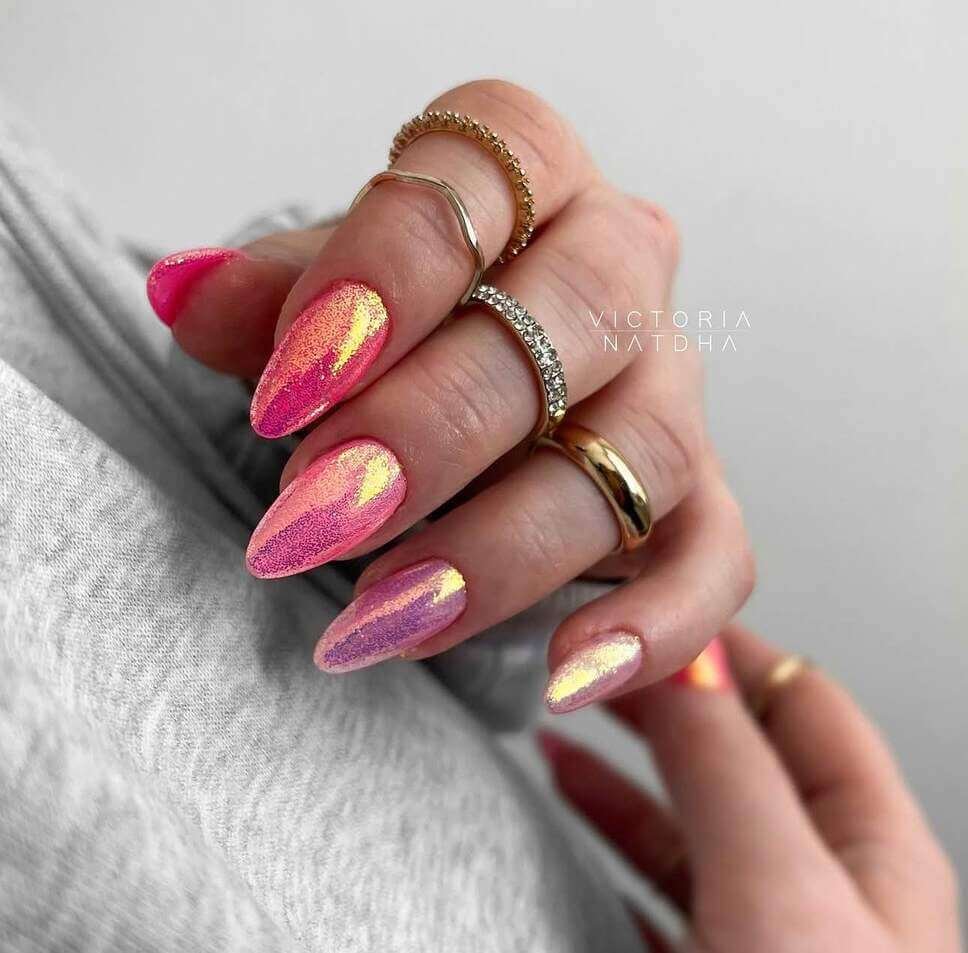 pink summer nails 