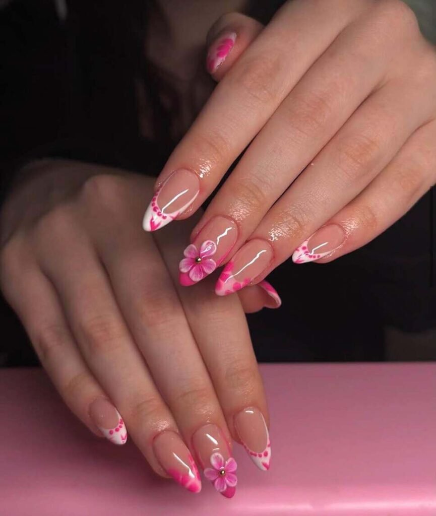 pink summer nails 