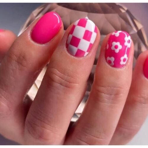 pink summer nails