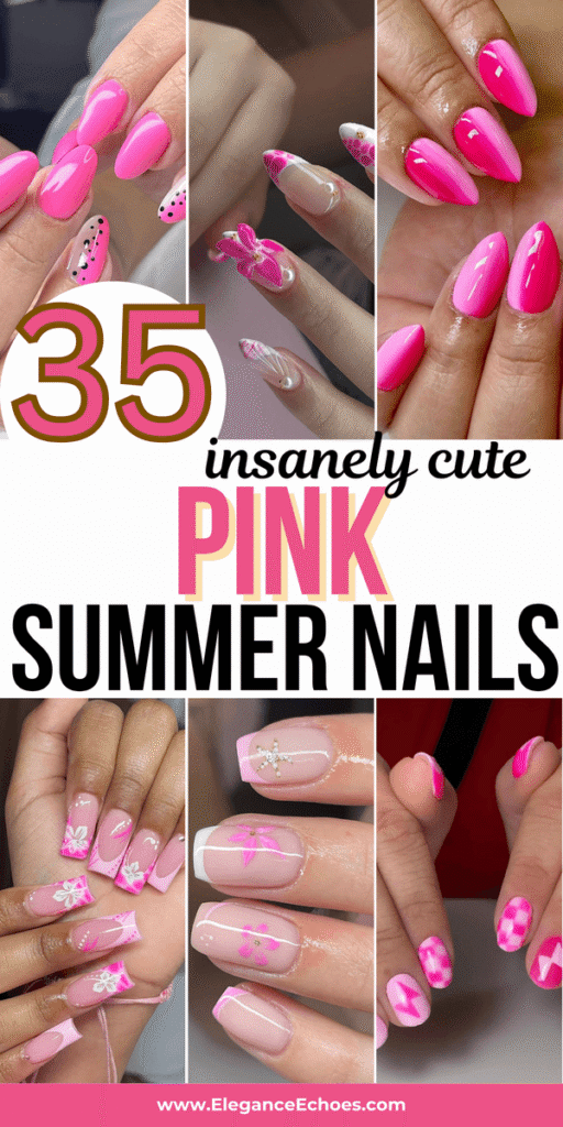 pink summer nails