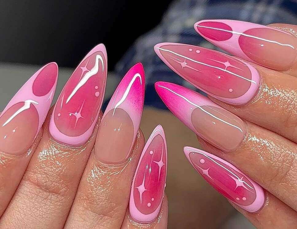 pink summer nails 