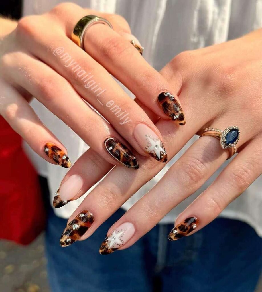 Tortoiseshell september nails
