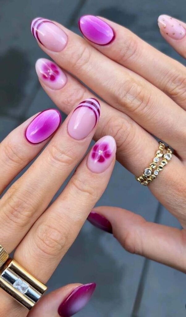 pink September nails 