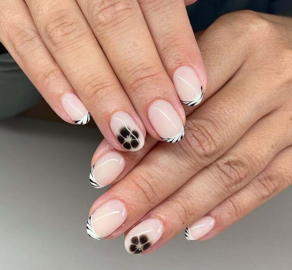 floral September nail designs