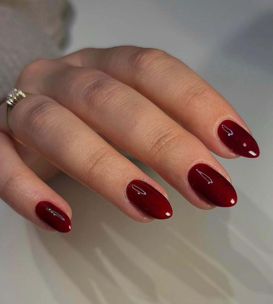 dark maroon nails ideas
