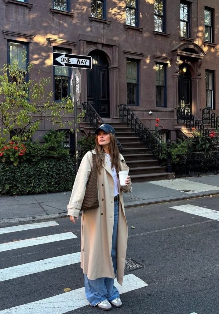 nyc fall outfits with trench coat