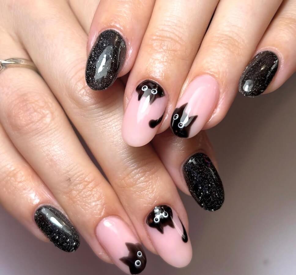 black halloween nails ideas