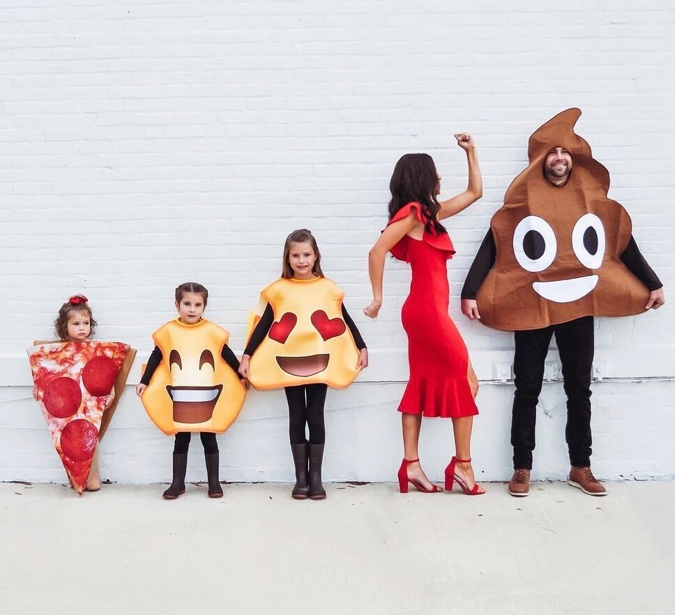 emoji family halloween costumes 