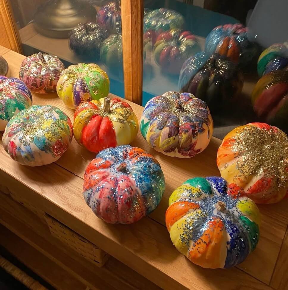 sparkly pumpkin painting ideas