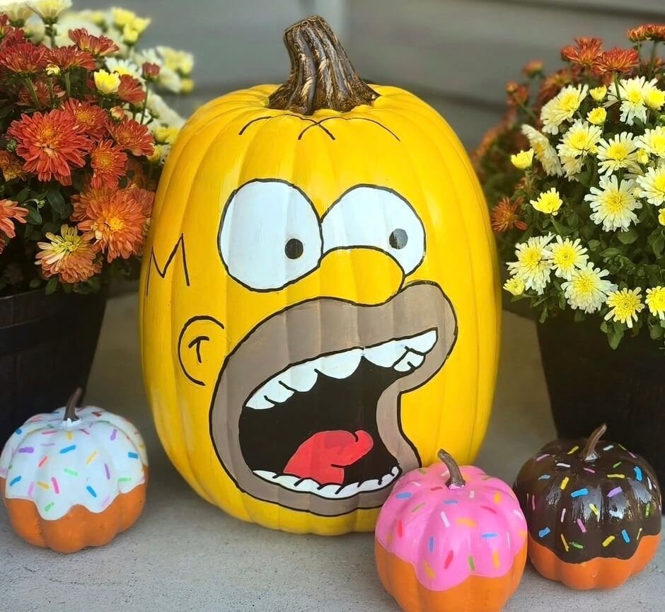 simpsons pumpkin painting ideas
