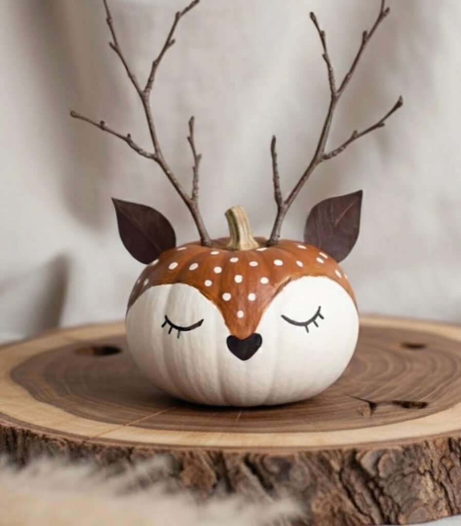deer pumpkin painting ideas