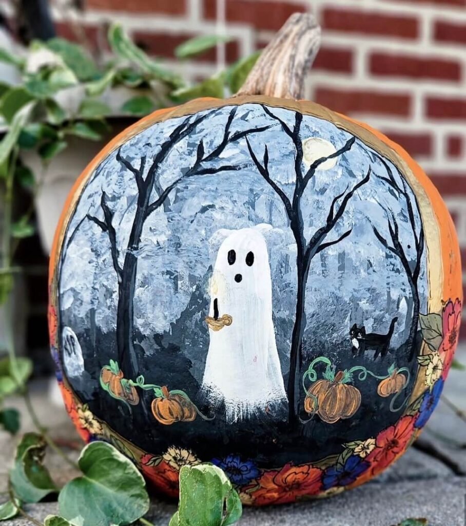 ghost pumpkin painting ideas
