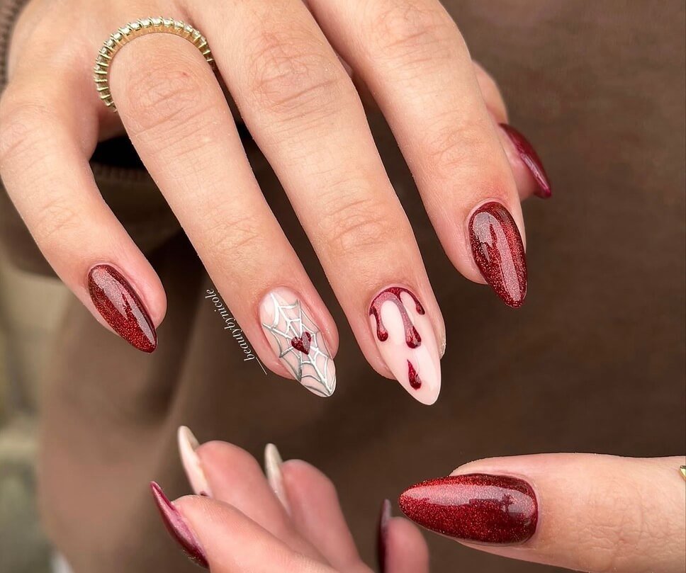 red halloween nails ideas