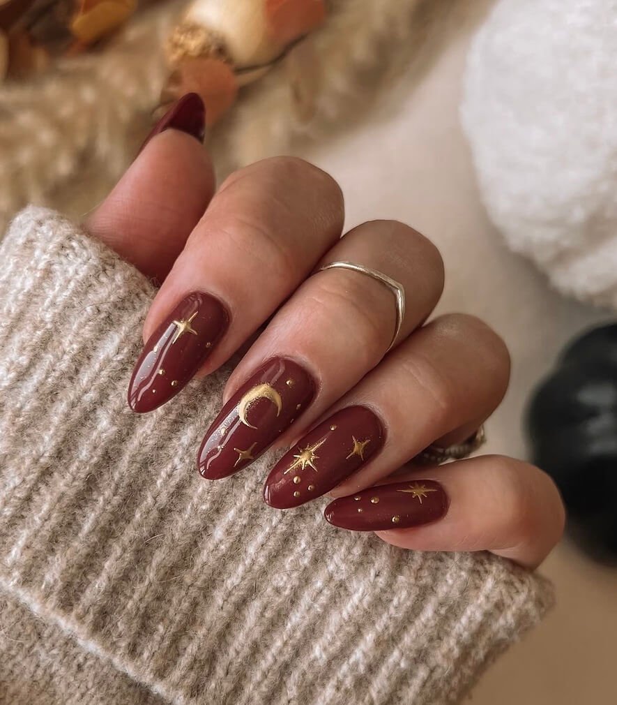 red halloween nails 