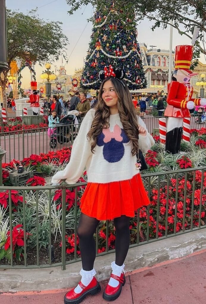 Christmas disney outfits skirt ideas