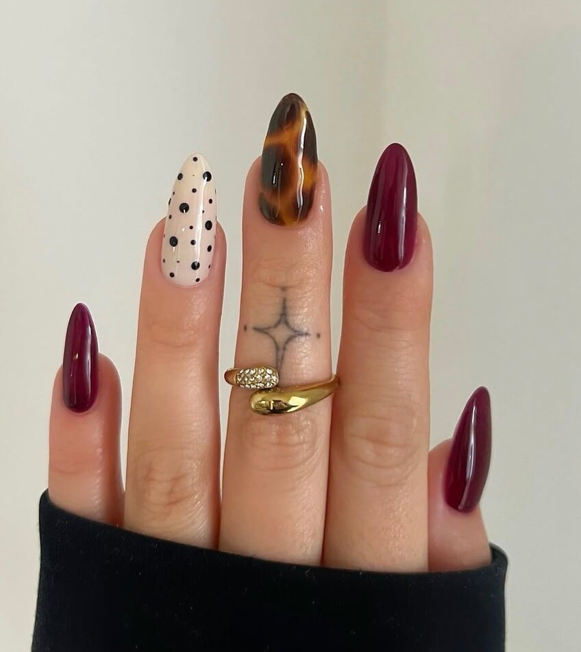 almond november nails 