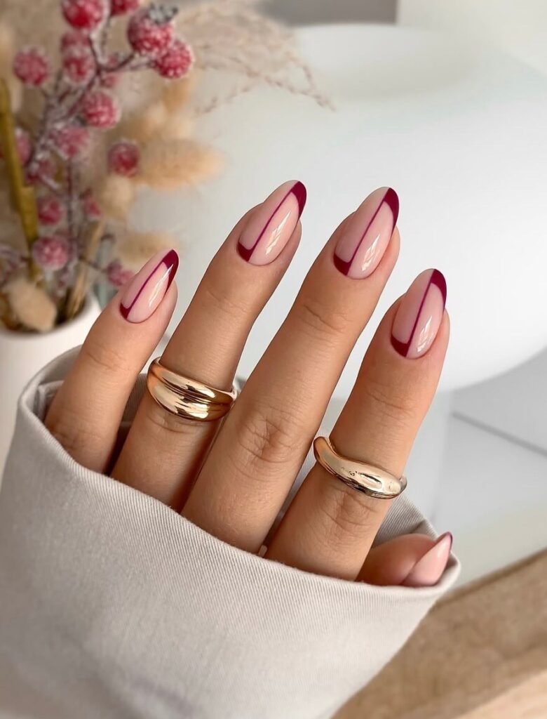 french tip november nails 