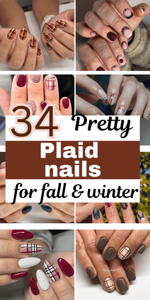 plaid nails