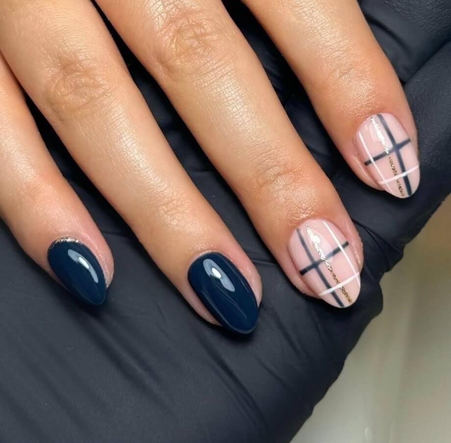 plaid nail designs