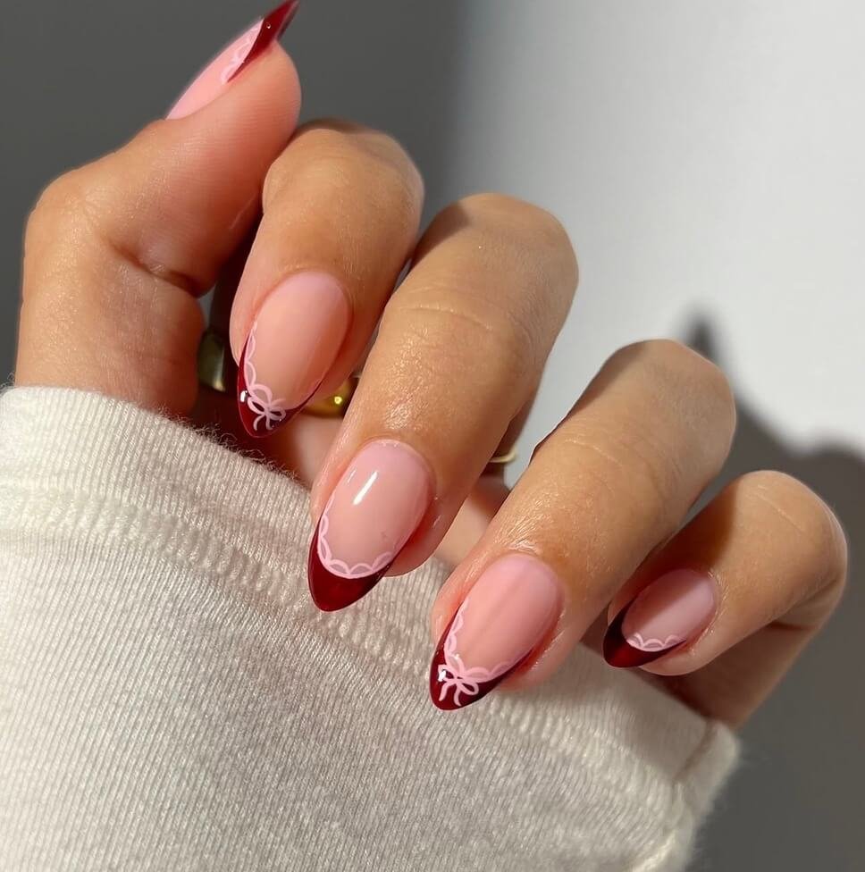 red bow nails 