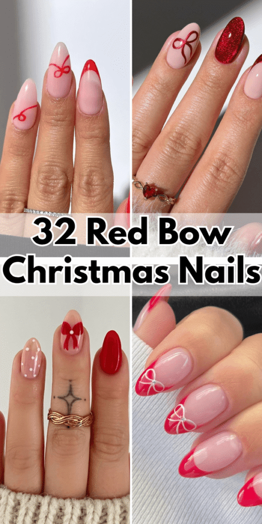 red bow nails 