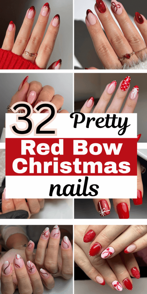 red bow nails 