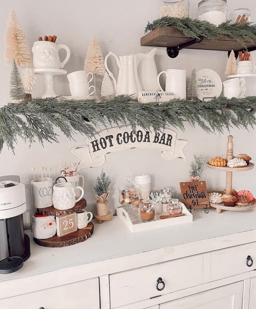 hot cocoa bar ideas neutral
