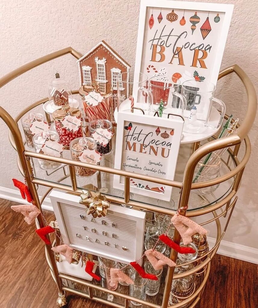 hot cocoa bar cart