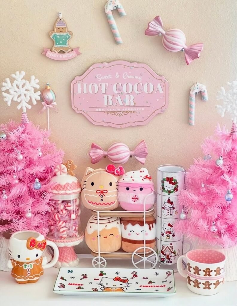 pink hot cocoa bar ideas 