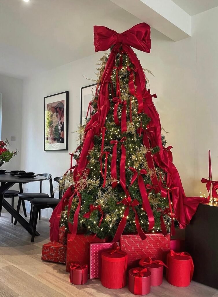 red Christmas tree ideas