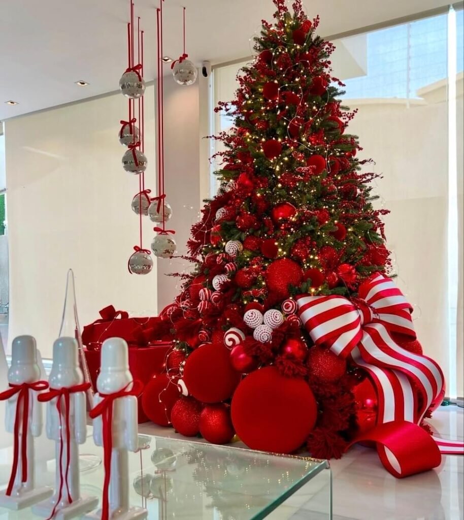 red Christmas tree ideas