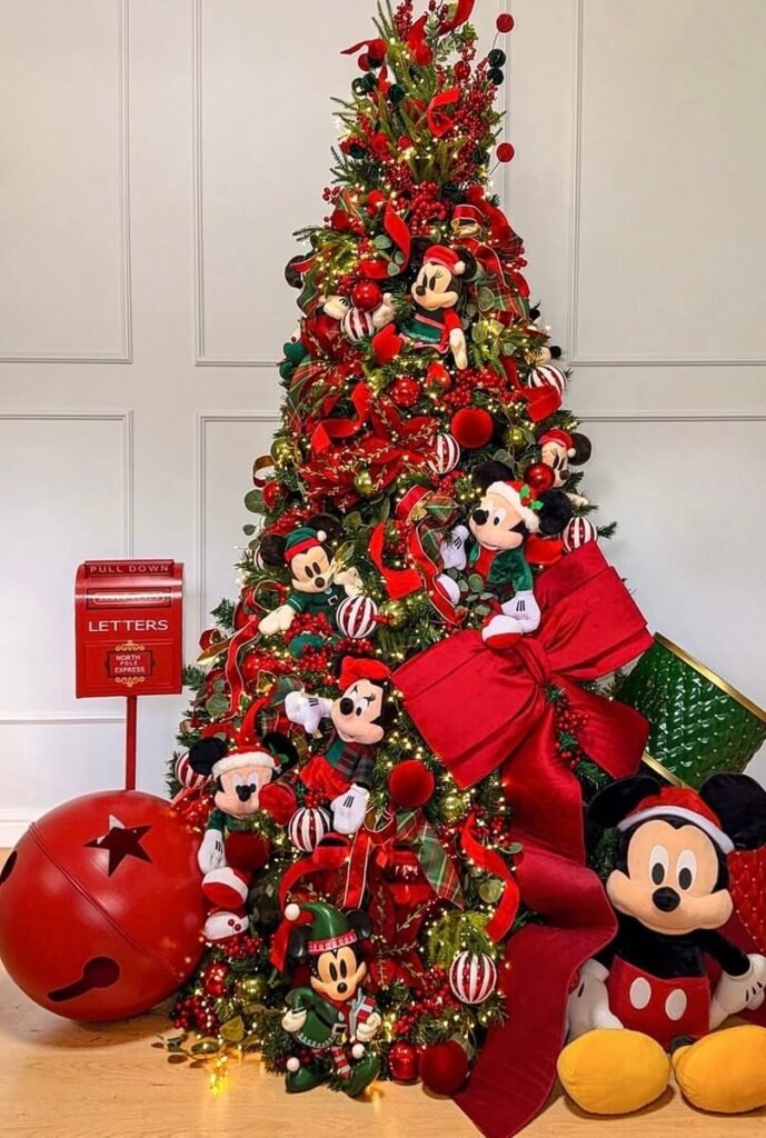disney red Christmas tree ideas