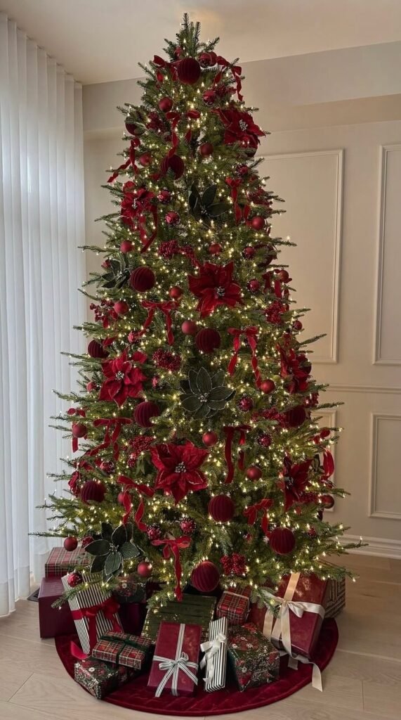 red Christmas tree ideas